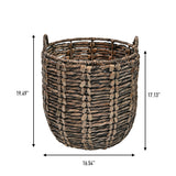 Laurel Bohemian Handwoven Abaca Hamper Basket with Handles