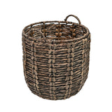 Laurel Bohemian Handwoven Abaca Hamper Basket with Handles