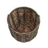 Laurel Bohemian Handwoven Abaca Hamper Basket with Handles