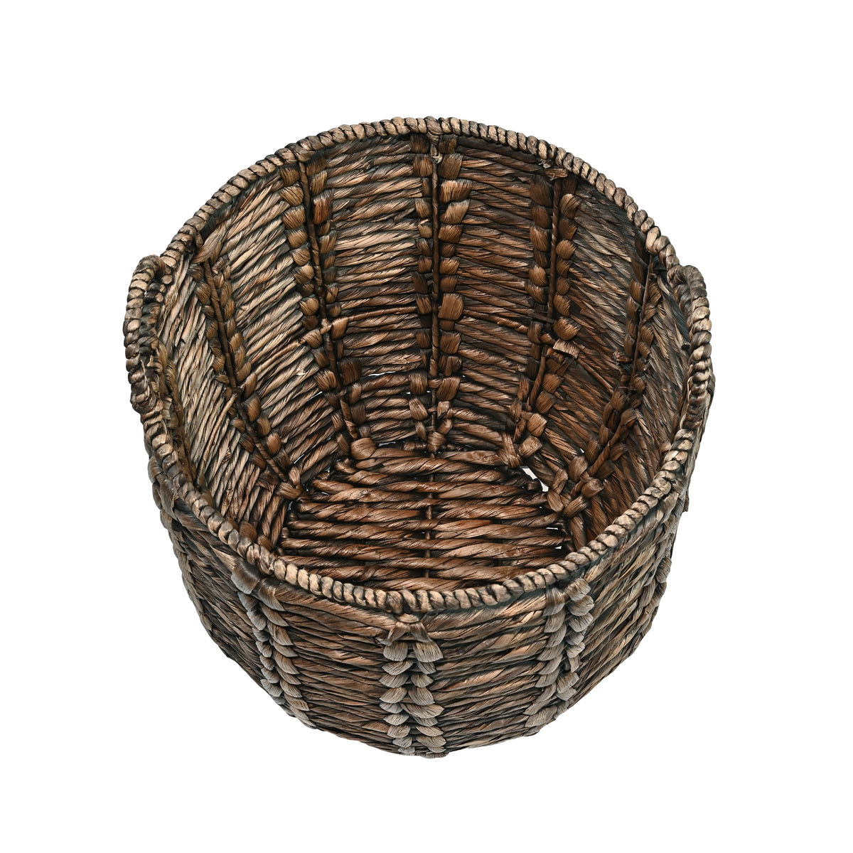 Laurel Bohemian Handwoven Abaca Hamper Basket with Handles