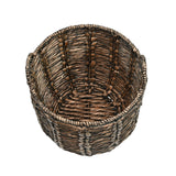 Laurel Bohemian Handwoven Abaca Hamper Basket with Handles