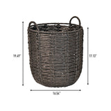 Laurel Bohemian Handwoven Abaca Hamper Basket with Handles