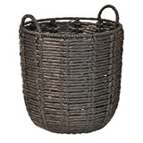 Laurel Bohemian Handwoven Abaca Hamper Basket with Handles