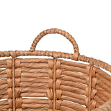 Laurel Bohemian Handwoven Abaca Hamper Basket with Handles