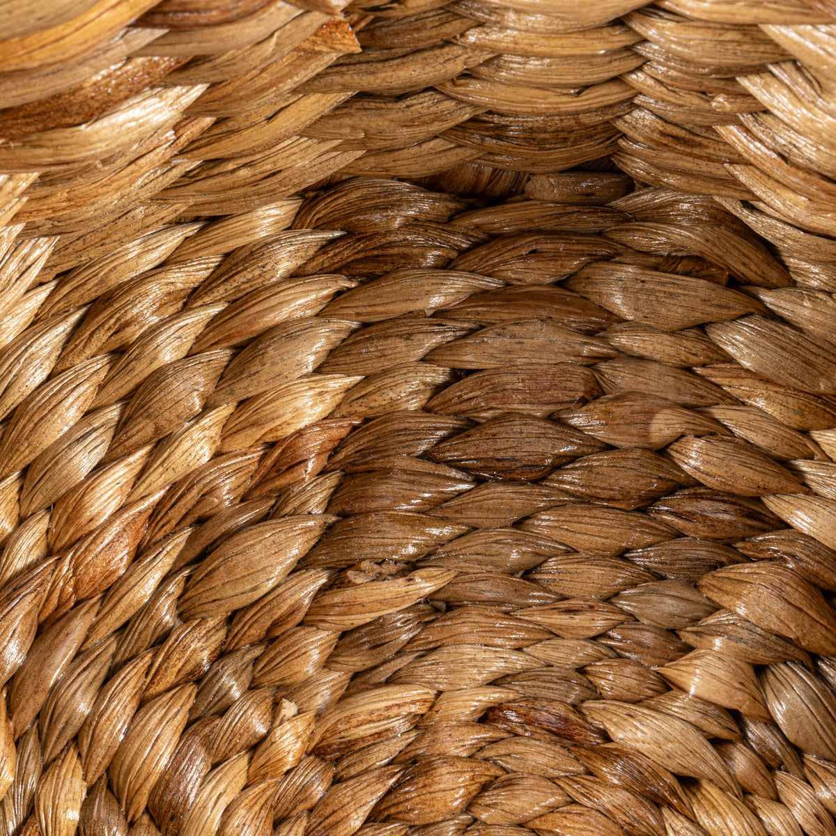 Gouda Southwestern Hand-Woven Hyacinth Circular Nesting Baskets with Wood Lids
