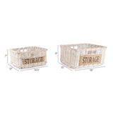 Reed Southwestern Hand-Woven Rattan Nesting Baskets with Handles