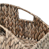 Havanah Southwestern Hand-Woven Hyacinth Slanted Nesting Baskets with Handles