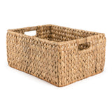 Leif Rustic Minimalist Hand-Woven Hyacinth Nesting Baskets with Handles