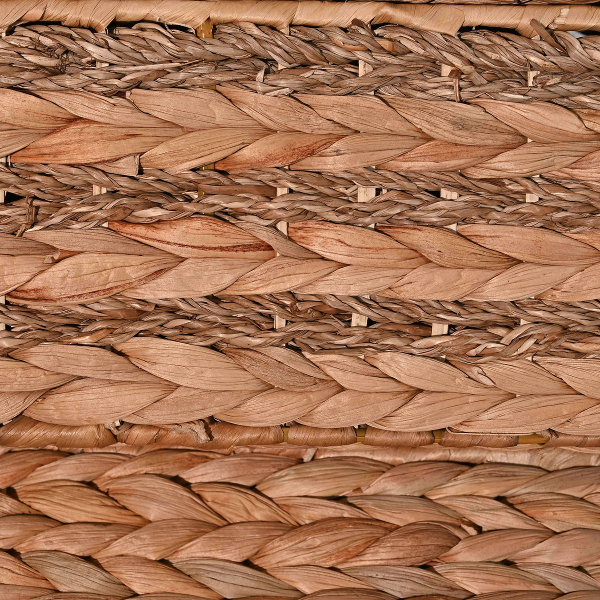 Cedar Classic Farmhouse Handwoven Hyacinth Storage Baskets with Handles and Lids