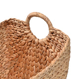 Dune Farmhouse Classic Handwoven Hyacinth Storage Boat Baskets with Handles