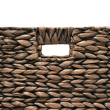 Fern Classic Farmhouse Handwoven Hyacinth Collapsible Storage Cube Baskets with Handles