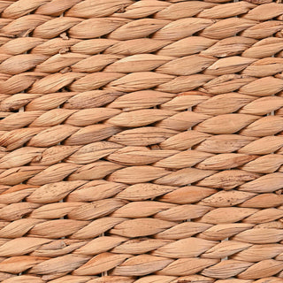 Ram Classic Farmhouse Woven Hyacinth Rectangular Storage Baskets with Lids and Handles