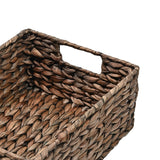 Ginger 12" Classic Farmhouse Handwoven Hyacinth Pantry Baskets with Chalkboard Labels and Handles