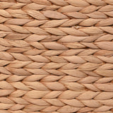 Deer 24" Classic Farmhouse Handwoven Hyacinth 2-Section Collapsible Laundry Hamper with Washable Liner