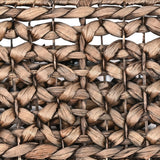 Quinn Bohemian Cottage Woven Hyacinth Rectangular Storage Baskets with Handles
