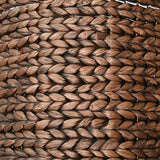 Ash Bohemian Cottage Handwoven Hyacinth Cylinder Nesting Baskets with Handles