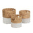 Natural/White (Set of 3)