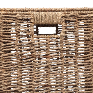 Sylven Coastal Bohemian Handwoven Seagrass Laundry Hamper 85L (22.5 Gallon) with Lid and Removable Liner