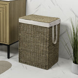 Sylven Coastal Bohemian Handwoven Seagrass Laundry Hamper 85L (22.5 Gallon) with Lid and Removable Liner
