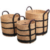 Natural/Black (Set of 3)