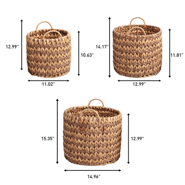 Dimension Image Brown/Natural (Set of 3)