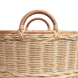 Mossinia Bohemian Cottage Handwoven Rattan Nesting Storage Baskets with Handles
