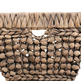 Airwyn Contemporary Bohemian Handwoven Water Hyacinth Nesting Storage Baskets with Handles