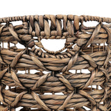 Hearth Bohemian Coastal Handwoven Water Hyacinth Rope Nesting Baskets with Handles