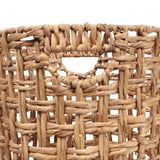 Ease Coastal Bohemian Water Hyacinth Handwoven Checker Weave Nesting Baskets with Handles