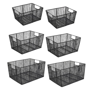 Sutton Modern Glam Handmade Wire Metal Nesting Storage Baskets