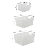 Sutton Modern Glam Handmade Wire Metal Nesting Storage Baskets
