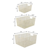 Sutton Modern Glam Handmade Wire Metal Nesting Storage Baskets