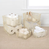 Sutton Modern Glam Handmade Wire Metal Nesting Storage Baskets