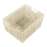 Sutton Modern Glam Handmade Wire Metal Nesting Storage Baskets