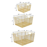 Sutton Modern Glam Handmade Wire Metal Nesting Storage Baskets