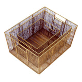 Sutton Modern Glam Handmade Wire Metal Nesting Storage Baskets