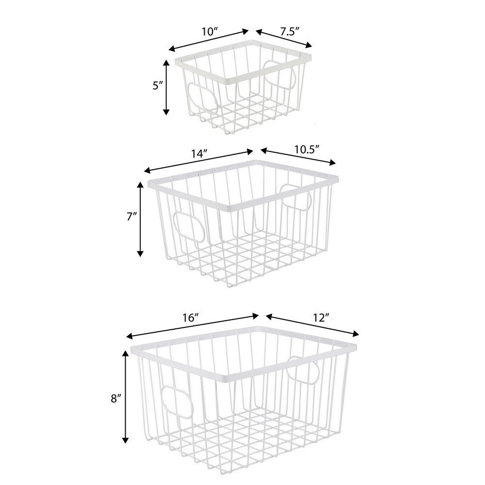 Camden Vintage Industrial Handmade Wire Metal Nesting Storage Baskets