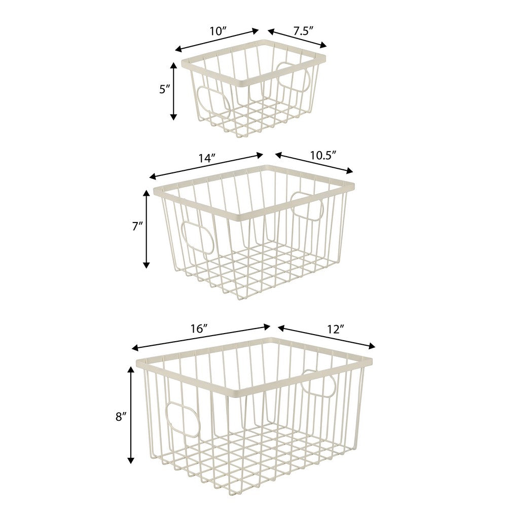 Camden Vintage Industrial Handmade Wire Metal Nesting Storage Baskets