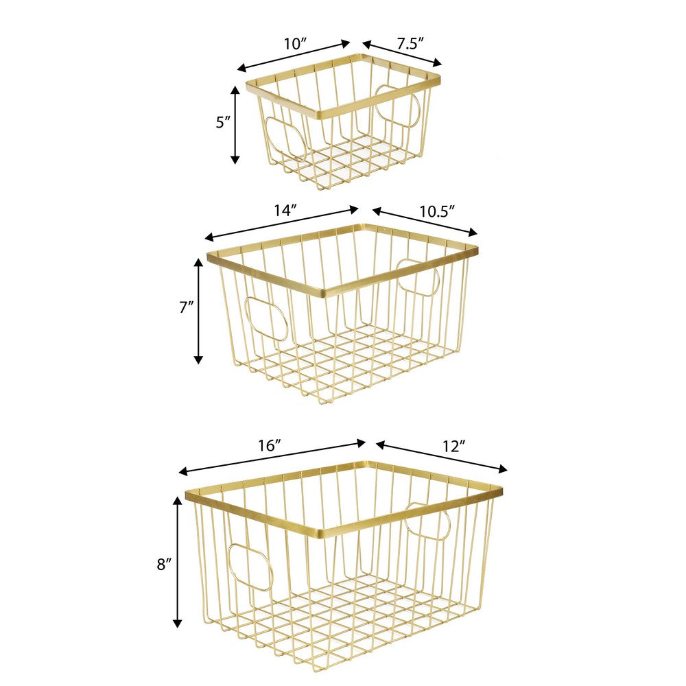 Camden Vintage Industrial Handmade Wire Metal Nesting Storage Baskets