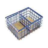 Evvie Vintage Farmhouse Handmade Wire Metal Nesting Storage Baskets with Wood Base