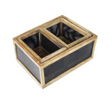 Fallon Modern Minimalist Handmade Wooden Metal Nesting Storage Baskets