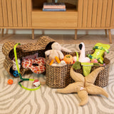 Digby Bone-Shaped Large Hand Woven Water Hyacinth Nesting Pet Toy Organizer Baskets