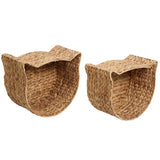 Felix Cat-Shaped Hand Woven Water Hyacinth Nesting Pet Toy Organizer Baskets
