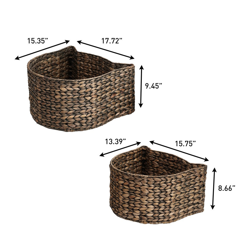 Felix Cat-Shaped Hand Woven Water Hyacinth Nesting Pet Toy Organizer Baskets