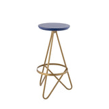 Nobu 30" Modern Industrial Metal Backless Circular Bar Stool