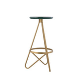 Nobu 30" Modern Industrial Metal Backless Circular Bar Stool