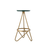 Nobu 30" Modern Industrial Metal Backless Circular Bar Stool