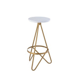 Nobu 30" Modern Industrial Metal Backless Circular Bar Stool