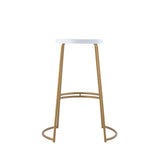 Bergmund 28.75" Modern Designer Iron Curved Backless Bar Stool