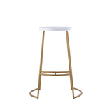 Bergmund 28.75" Modern Designer Iron Curved Backless Bar Stool